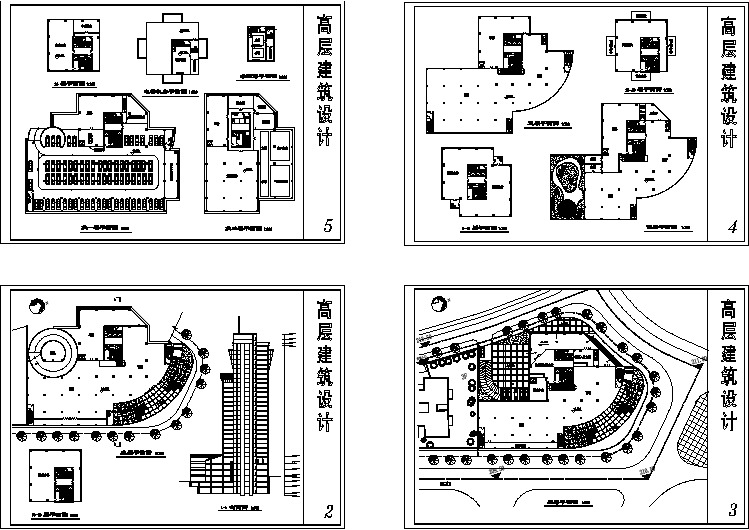 高层单身公寓全套建筑方案图纸