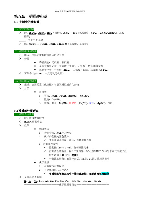 酸和碱基本知识