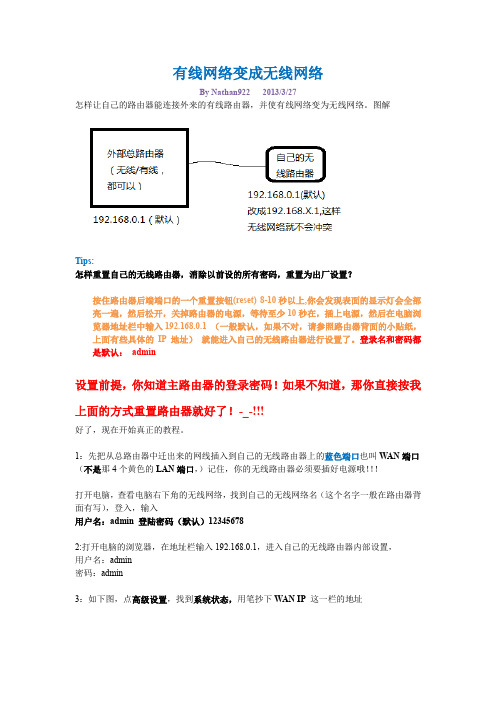 有线网络变成无线网络