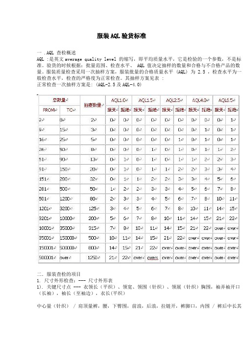 AQL验货标准(1)