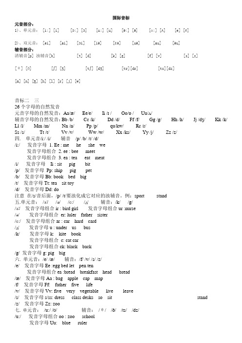 12个音标