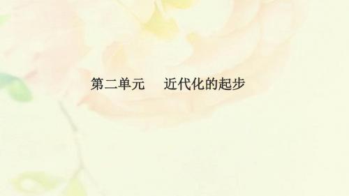 湖南省2018届中考历史总复习模块二中国近代史第二单元近代化的起步课件新人教版