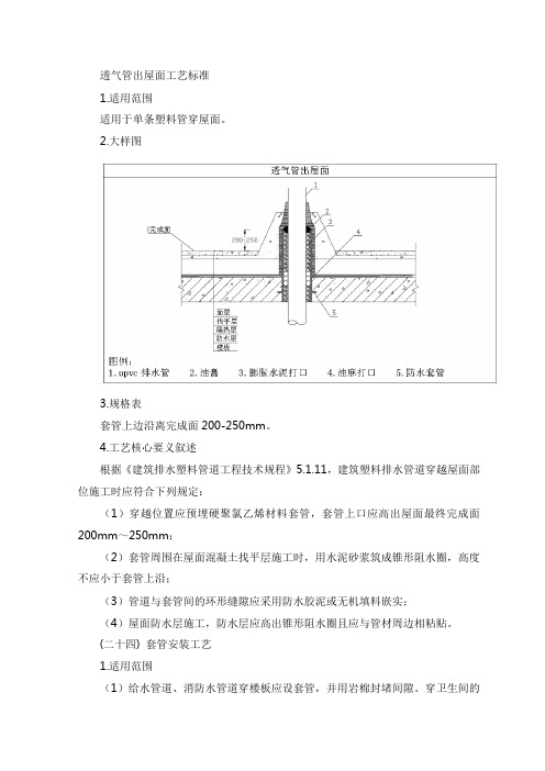 透气管出屋面工艺标准