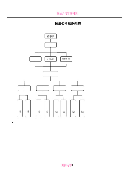 保洁公司组织架构图