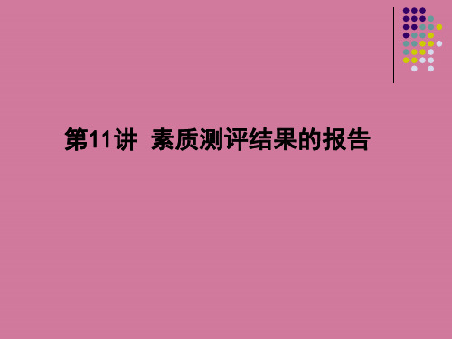 人员素质测评结果报告ppt课件