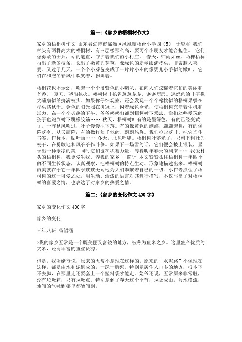 描写家乡梧桐树四季变化的作文400字