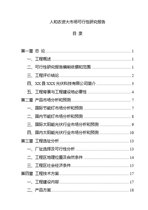 XX县光伏电子产品项目可行性研究报告