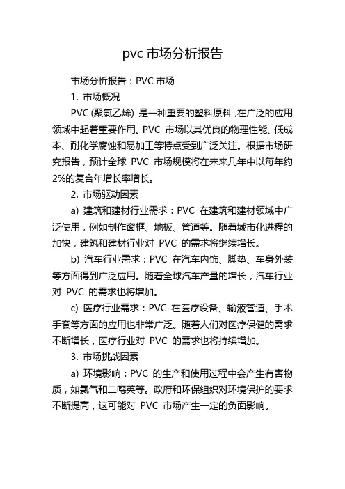 pvc市场分析报告