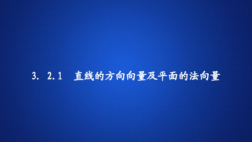 高中数学《直线的方向向量及平面的法向量》课件