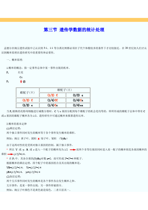 遗传学数据的统计处理