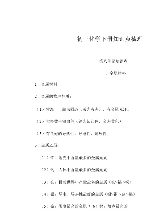 初三化学下册知识点梳理.doc