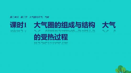 高中地理第二单元第二节课时1大气圈的组成与结构 大气的受热过程课件 鲁教版必修1