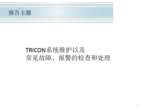 TRICON 系统维护、典型故障检查和处理PPT教学课件