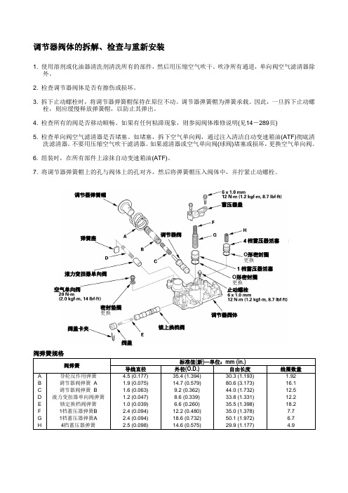 2006款东风本田思域自动变速箱维修手册(7)