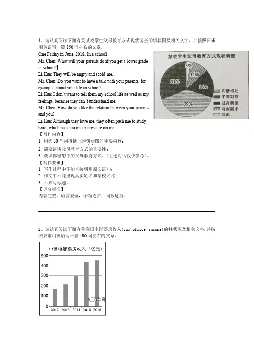 2020届高考英语二轮复习常考题型大通关(全国卷)：书面表达---图表作文