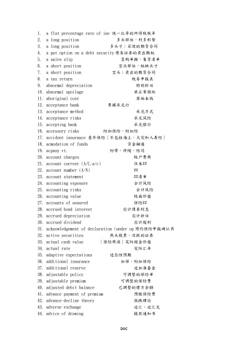 金融英语词汇doc