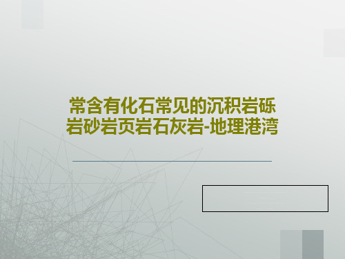 常含有化石常见的沉积岩砾岩砂岩页岩石灰岩-地理港湾共23页文档