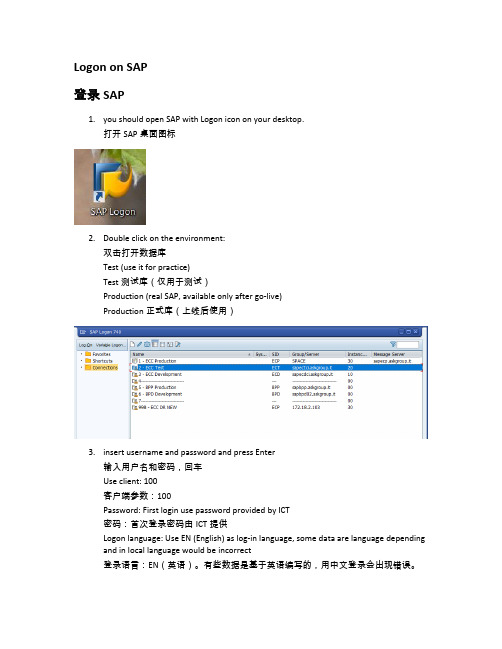 SAP basic manual