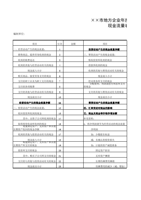 财务报表(资产负债表+利润表+现金流量表)