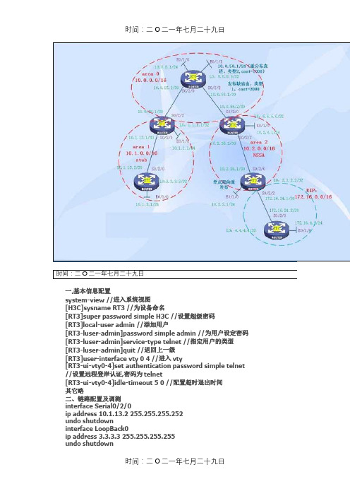 【H3C技术】OSPF配置命令全解析