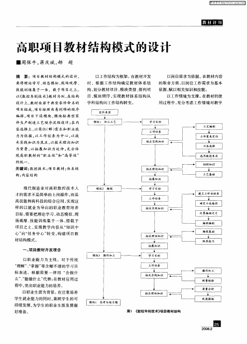 高职项目教材结构模式的设计