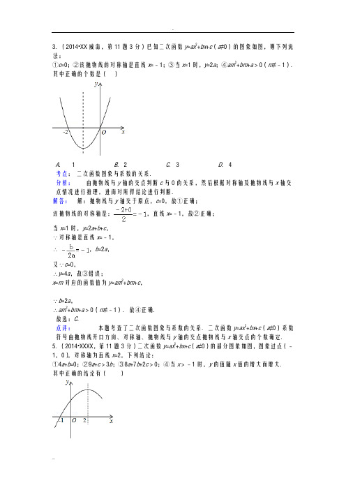 二次函数abc判定