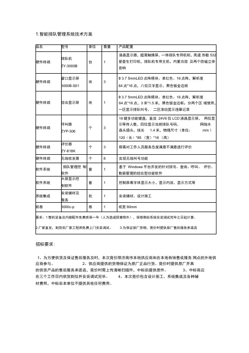 智能排队管理系统技术方案