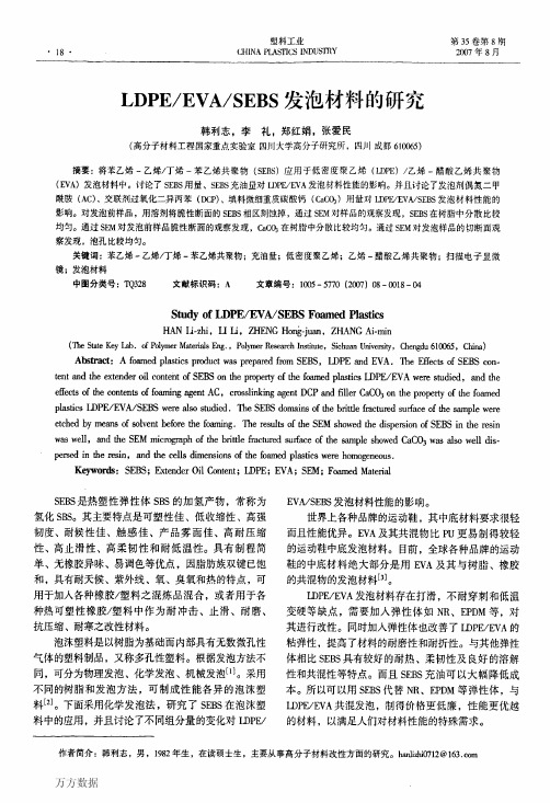 LDPE_EVA_SEBS发泡材料的研究