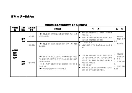 华南师范大学现代远程教育校外学习中心年检要点.doc