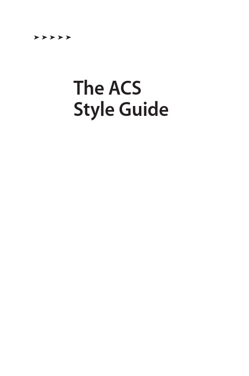 The ACS Style Guide