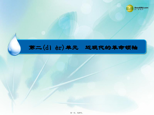 (智慧测评)高考历史大一轮总复习精讲(知识系统整合+要点史料探究+高考命题透析)42近现代的革命领袖