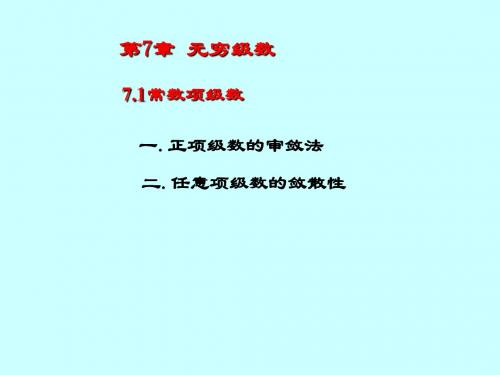 713常数项级数审敛法