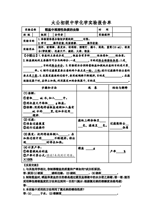 13实验活动8-粗盐中难溶性杂质的去除