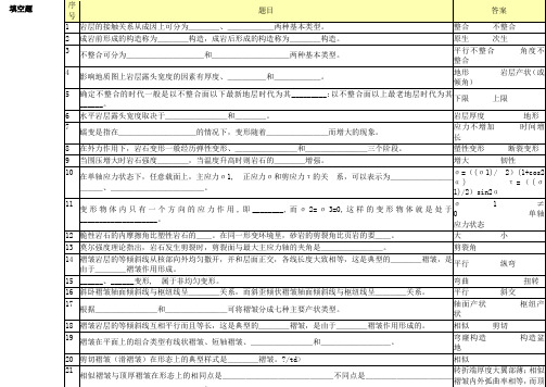 构造地质学复习题