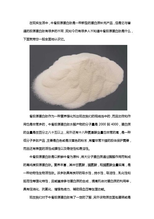 营养强化剂之牛骨胶原蛋白肽