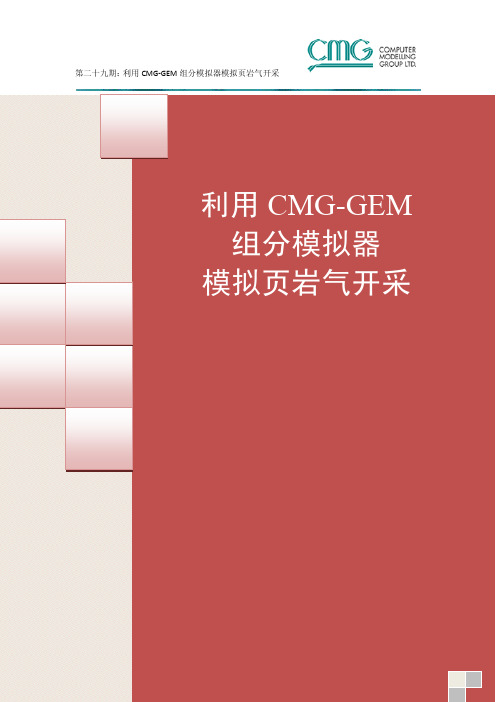 第二十九期：利用CMG-GEM组分模拟器模拟页岩气开采-final