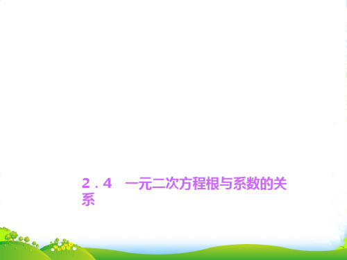 湘教版九年级数学上册《一元二次方程根与系数的关系》课件(共14张PPT)