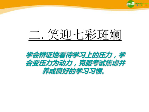 人教版九年级政治 笑迎七彩斑斓课件 陕教版