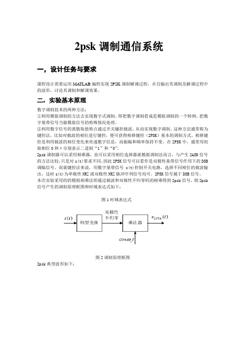 2psk调制通信系统