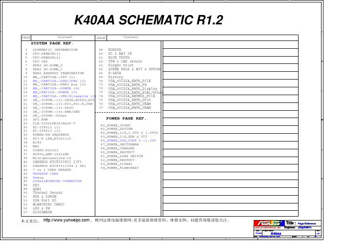 笔记本ASUS K40AB电路图VER 1.2