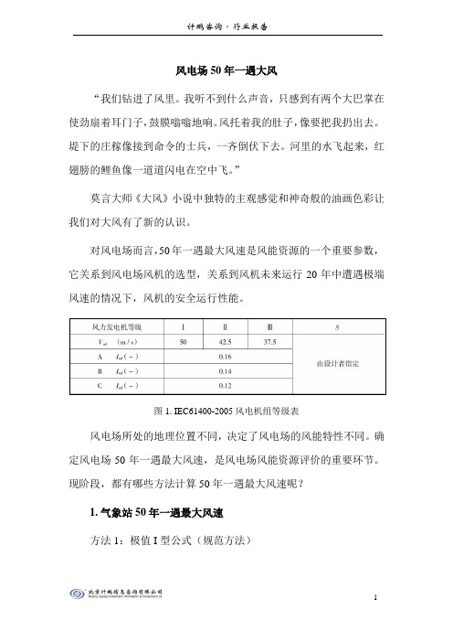 风电场50年一遇大风