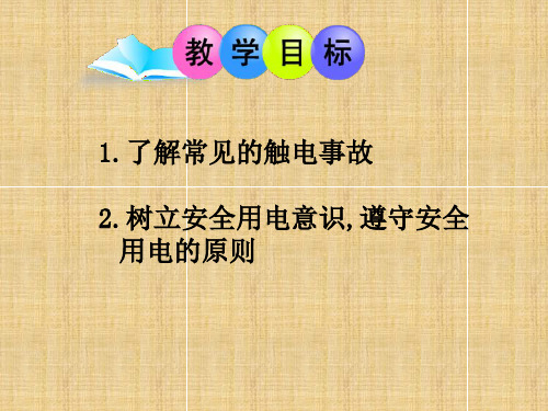 安全用电——常见触电事故及其预防(动画   声音)    物理九年级