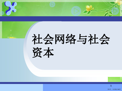 社会网络与社会资本