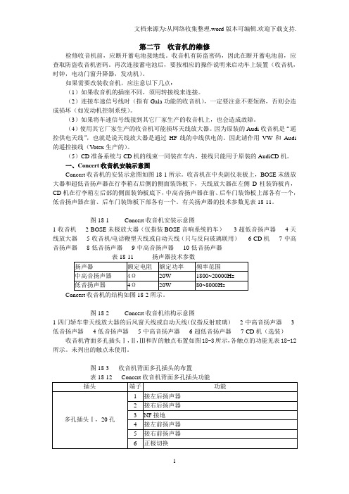 奥迪A6第18章收音机电话维修