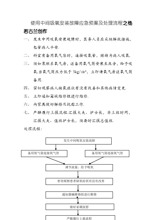 使用中心吸氧装置故障应急预案及处理流程