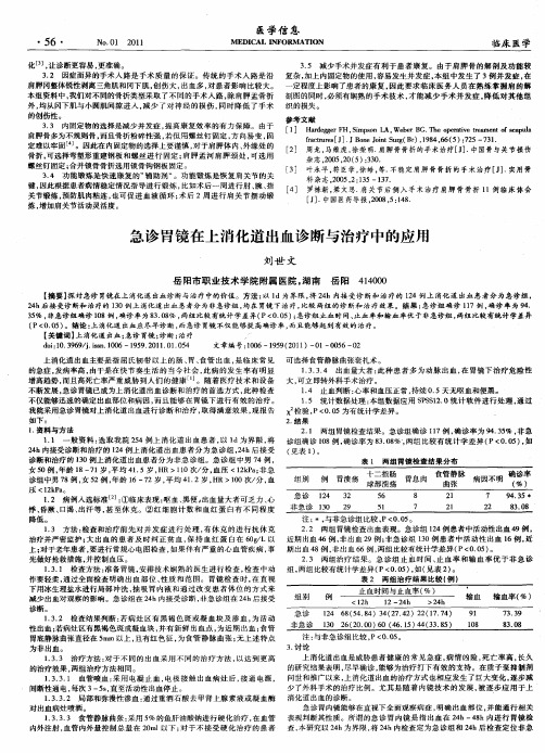 急诊胃镜在上消化道出血诊断与治疗中的应用