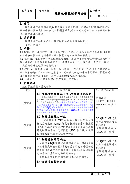 统计过程控制管理办法