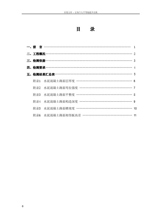 XX高速公路路面XX标段报告