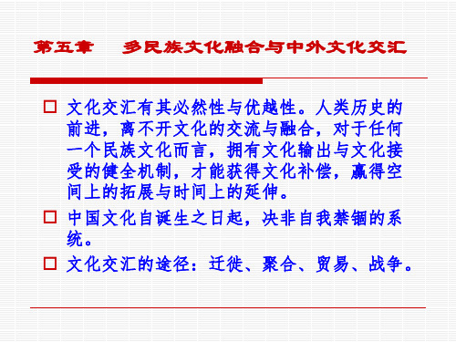 第五章多民族文化民族融合与中外文化交汇