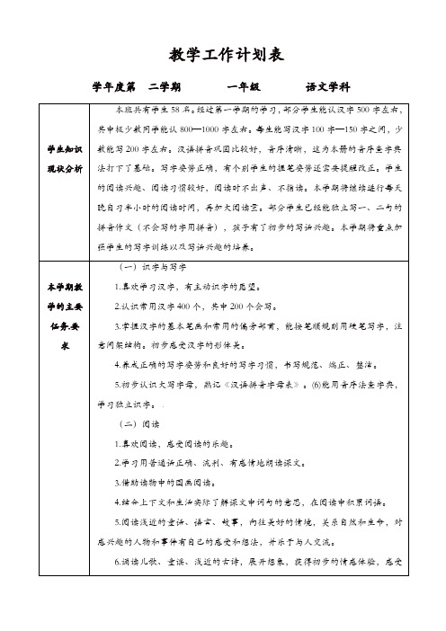 2018年部编版一年级语文下册第一单元教学设计